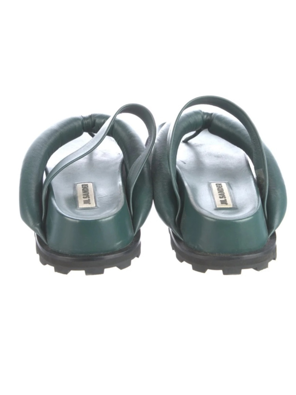 JIL SANDER Puffy Napa Leather Thong
Sandals Slides. Green. Crossover Straps.SZ10 - Picture 3 of 5
